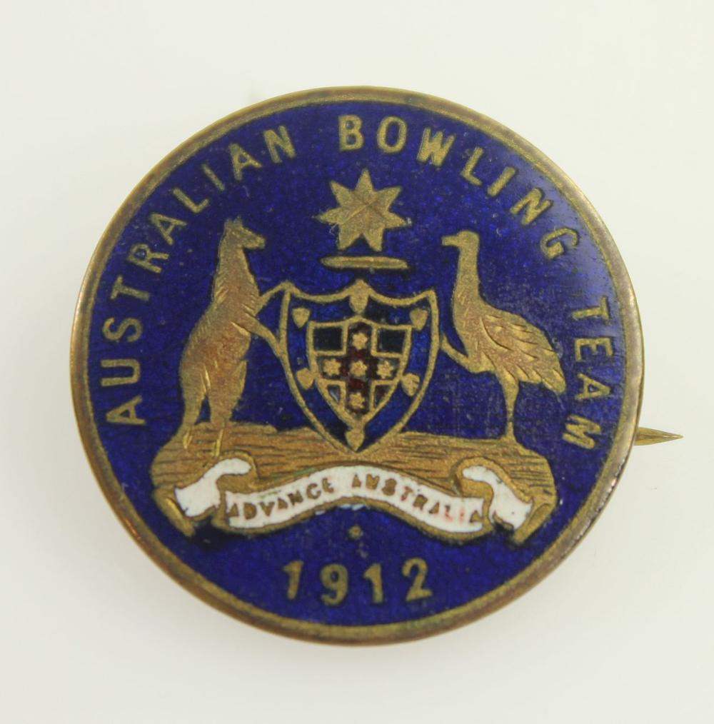 Australia 1912 'Australian (Lawn) Bowling Team' Badge