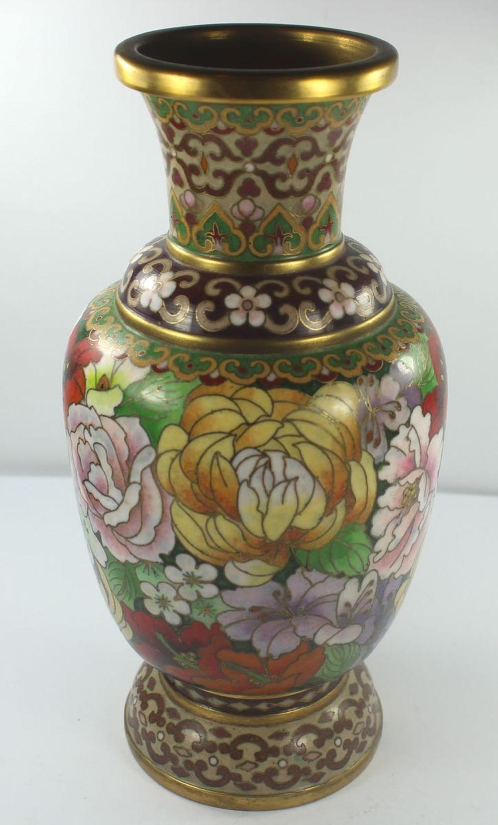 Vintage Chinese Cloisonne Vase image