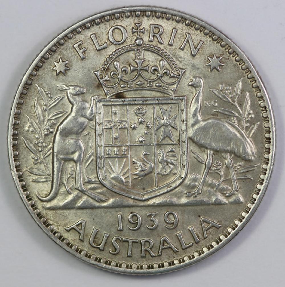 Australia 1939 Florin, tone... image