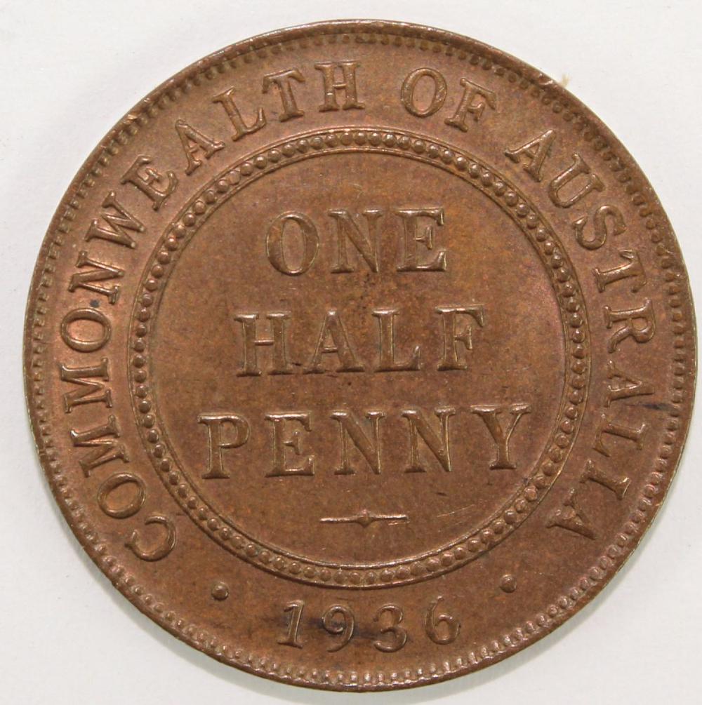 Australia 1936 Halfpenny, C... image