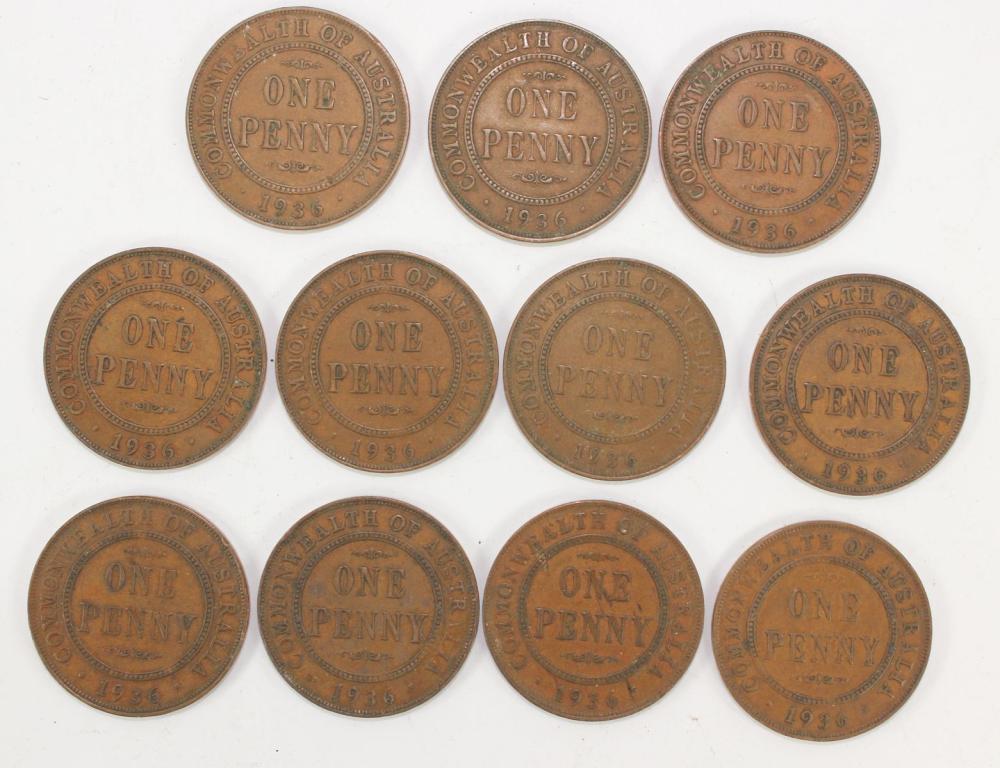 Australia 1936 Pennies, goo... image