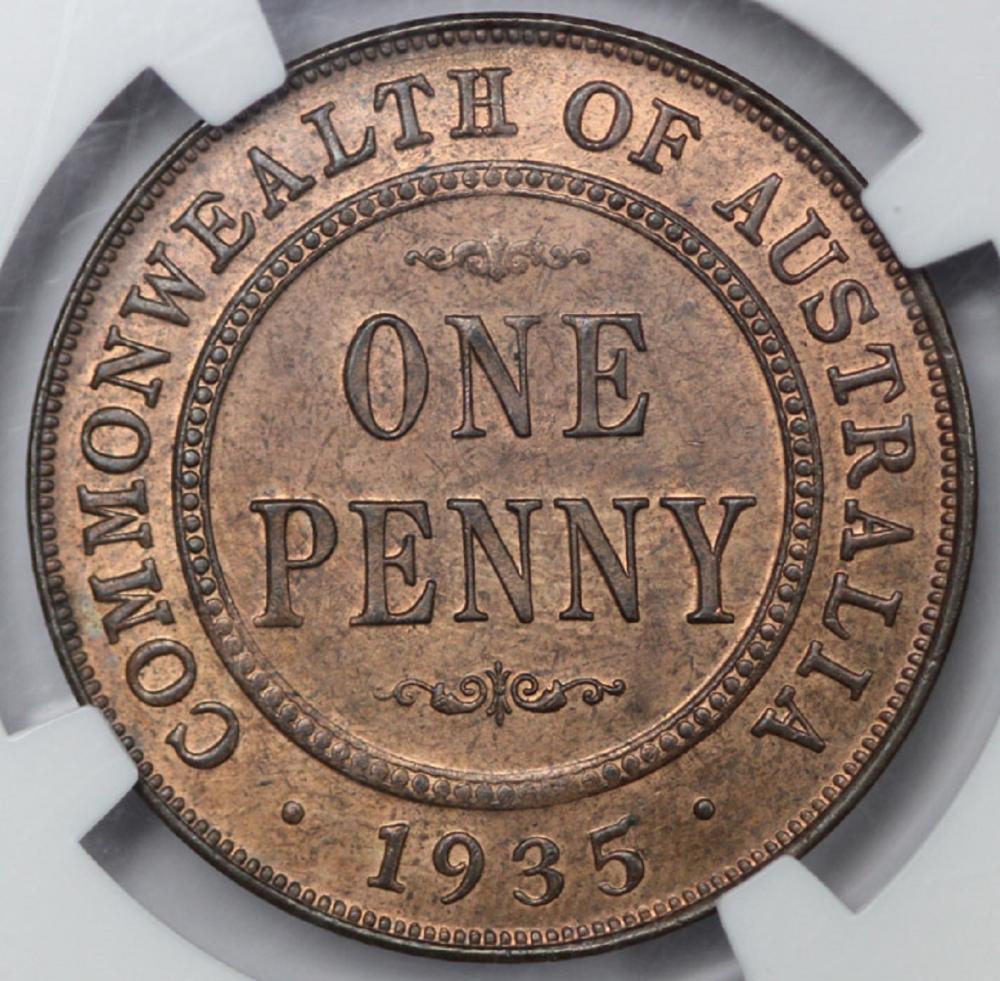 Australia 1935 Penny, NGC M... image