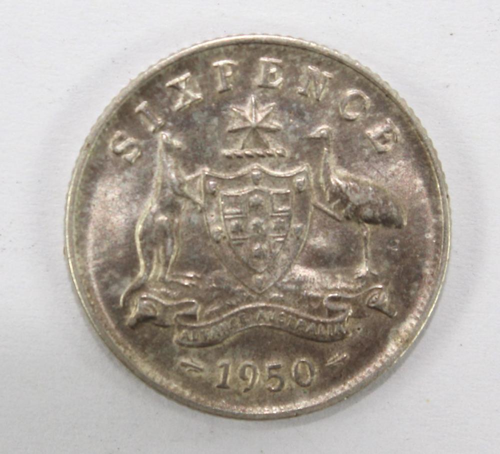 Australia 1950 Sixpence, ne... image