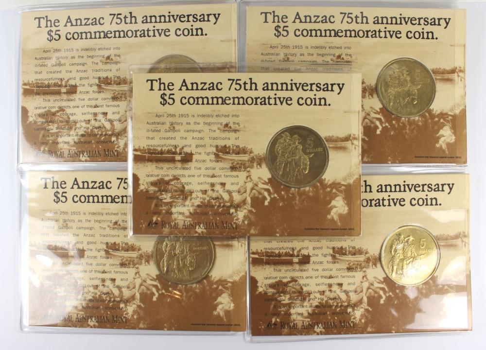 Australia 1990 'Anzac' $5, ... image