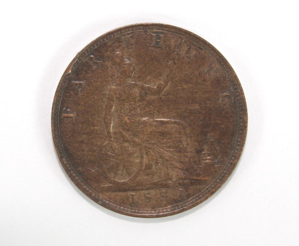 Great Britain 1893 Farthing... image