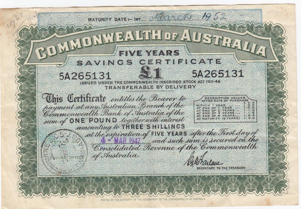 Australia 1947 Commonwealth... image