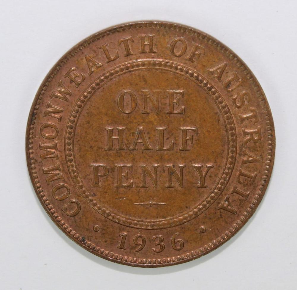 Australia 1936 Halfpenny, U... image