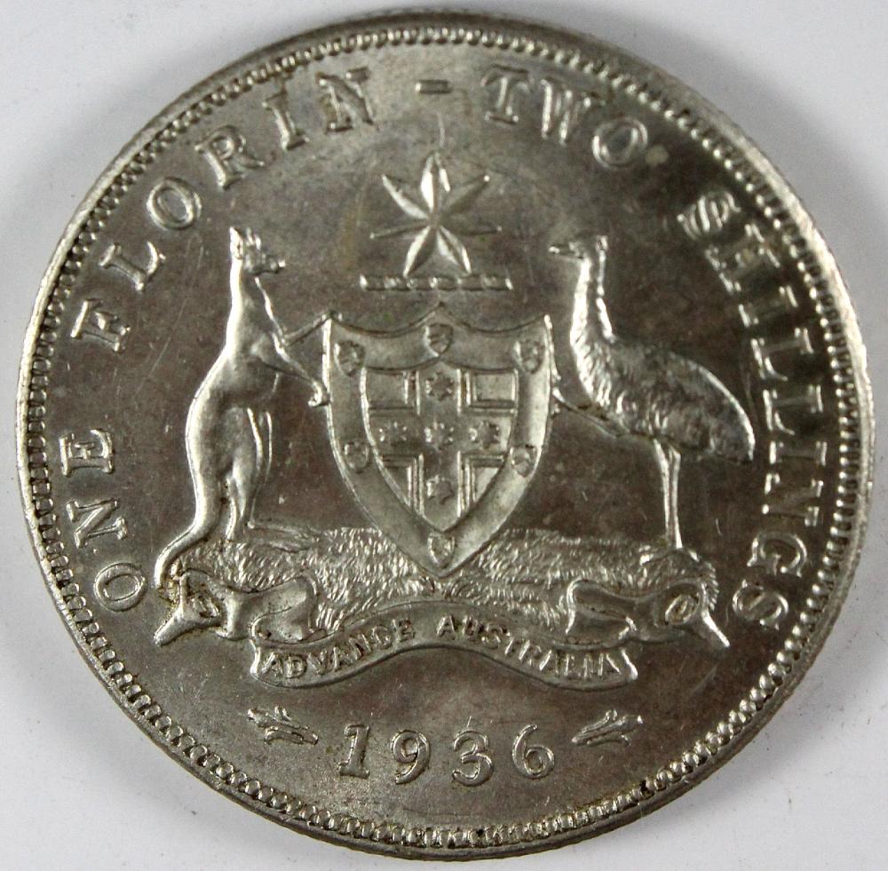 Australia 1936 Florin, near... image