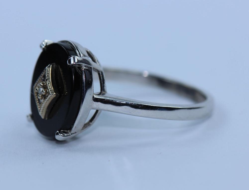 Black Onyx Oval Ring in 9ct... image