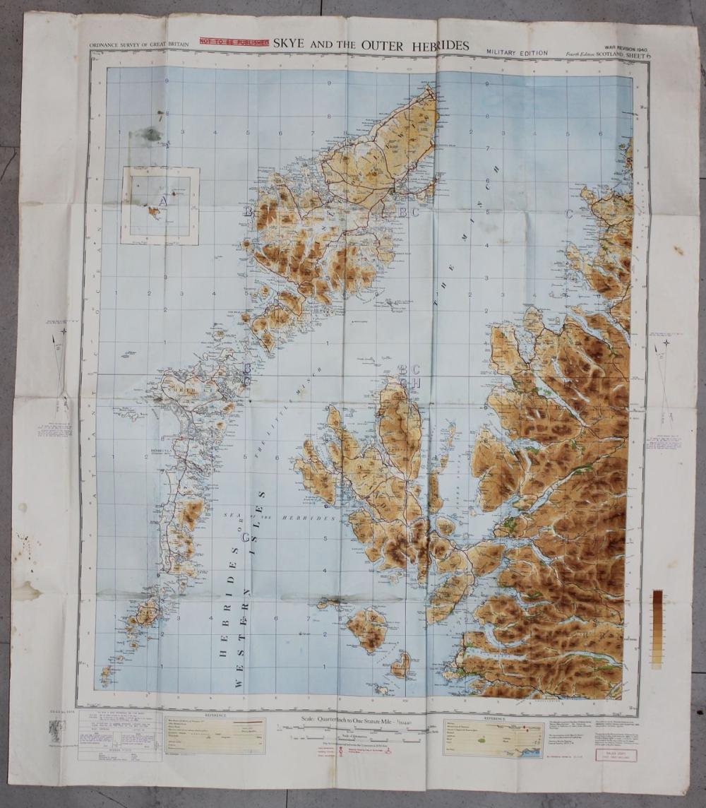 1940 War Revision Cloth Map... image