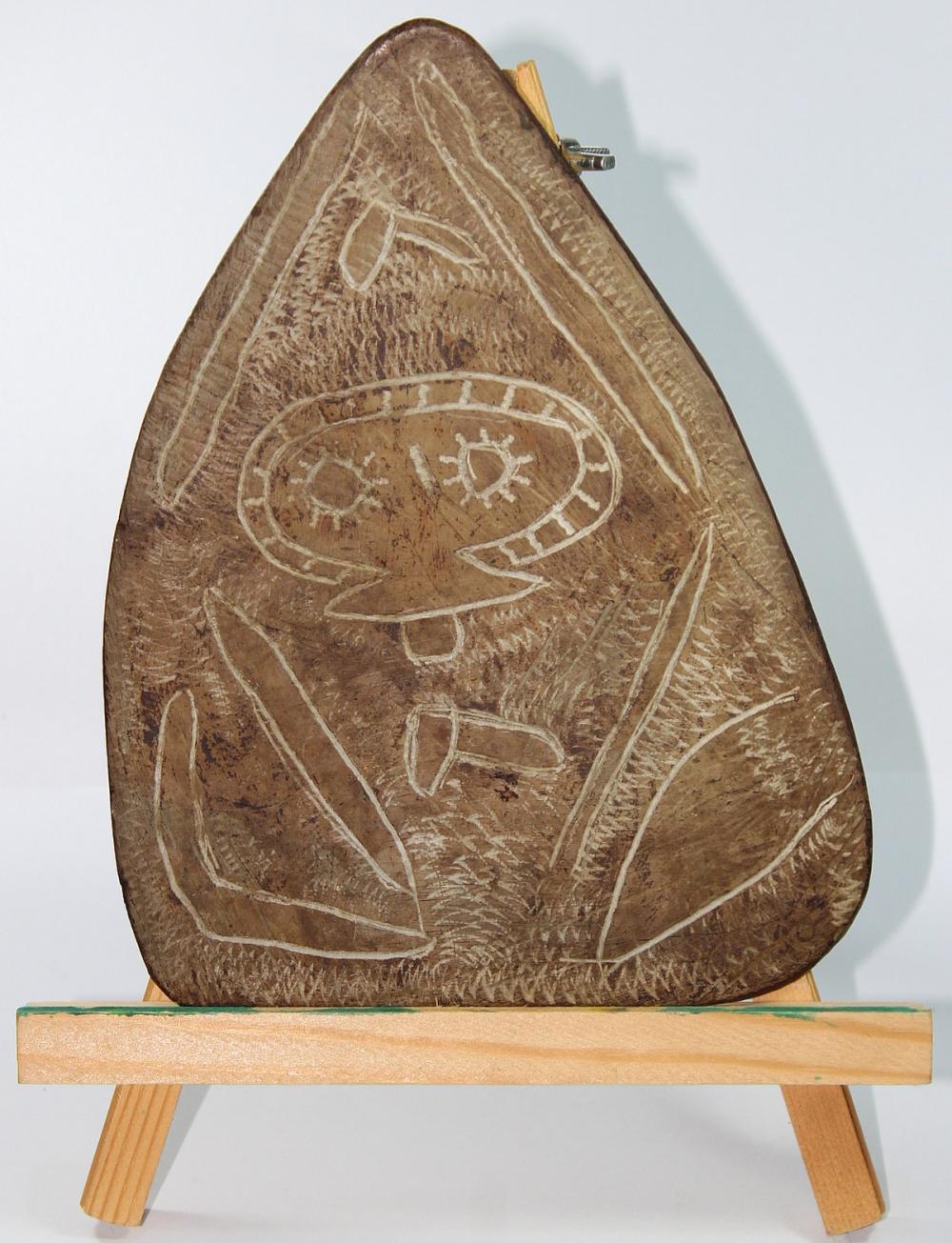 Wandjina carving on slate f... image