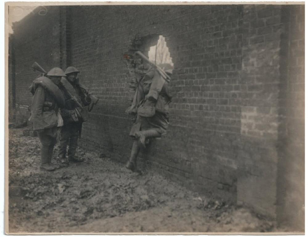 WWI Australia Contemporary War Photograph of 'Western Front (France), Nord Region, Lys Area (France), Houplines ? December 1916'