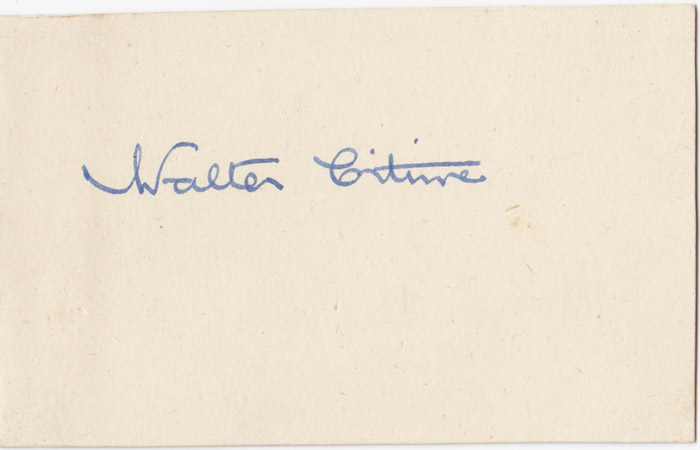 Autograph of Sir Walter Cit... image