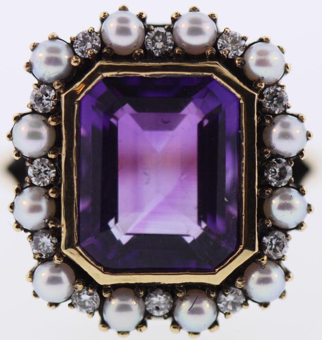 Classic style Amethyst, Dia... image