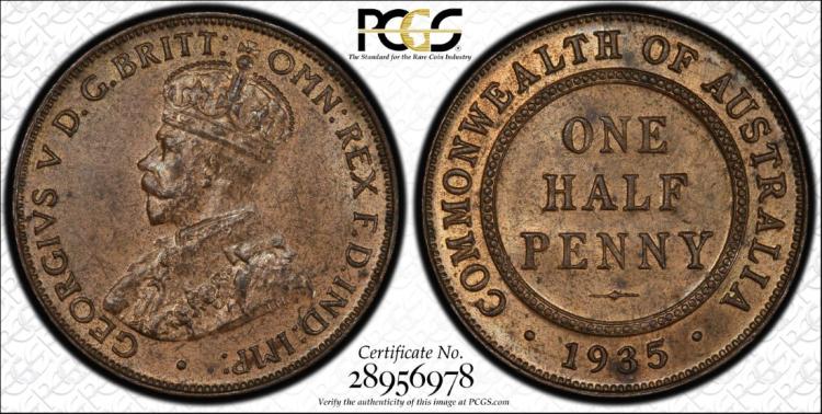 Australia 1935 Halfpenny, P... image