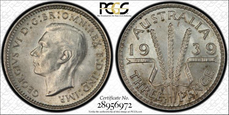 Australia 1939 Threepence, ... image