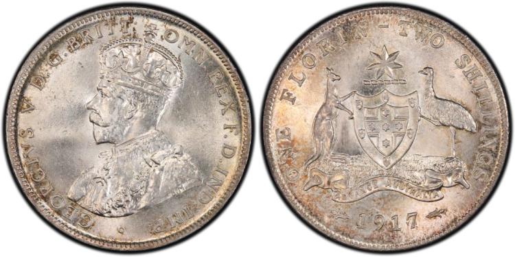 Australia 1917 Florin, PCGS... image