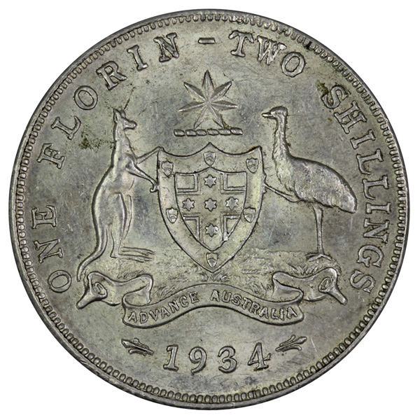 Australia 1934 Florin, Unci... image