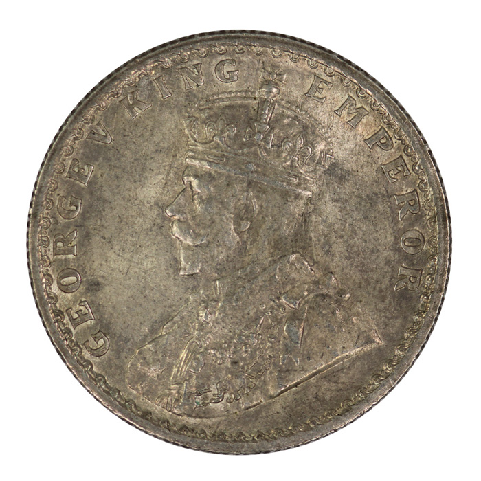 India 1916 C Half Rupee, Li... image