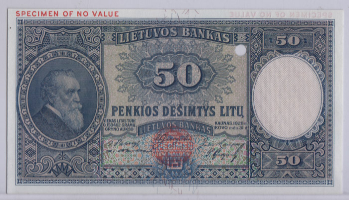 Lithuania 1928 Specimen 50 ... image