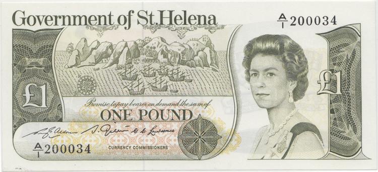 St Helena ND 'Angliae' £1 (... image