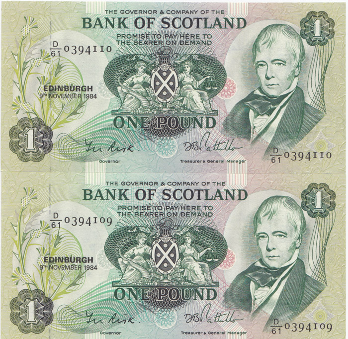 Scotland (Bank of) 1984 £1,... image