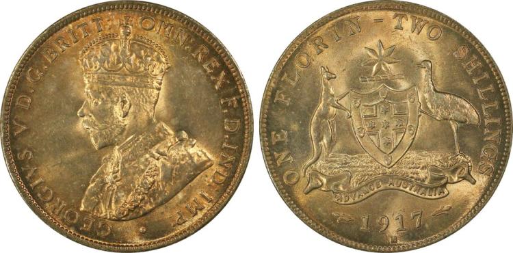 Australia 1917 Florin, PCGS... image