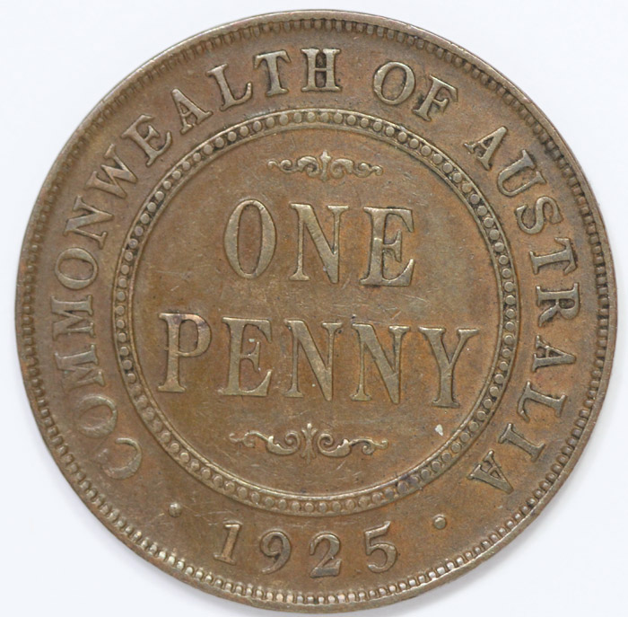 Australia 1925 Penny, good ... image