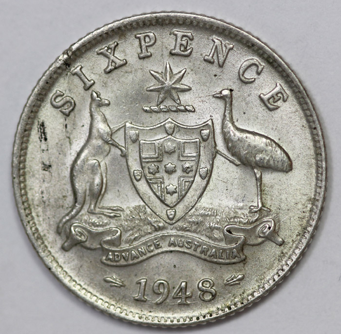 Australia 1948 Sixpence, Ch... image