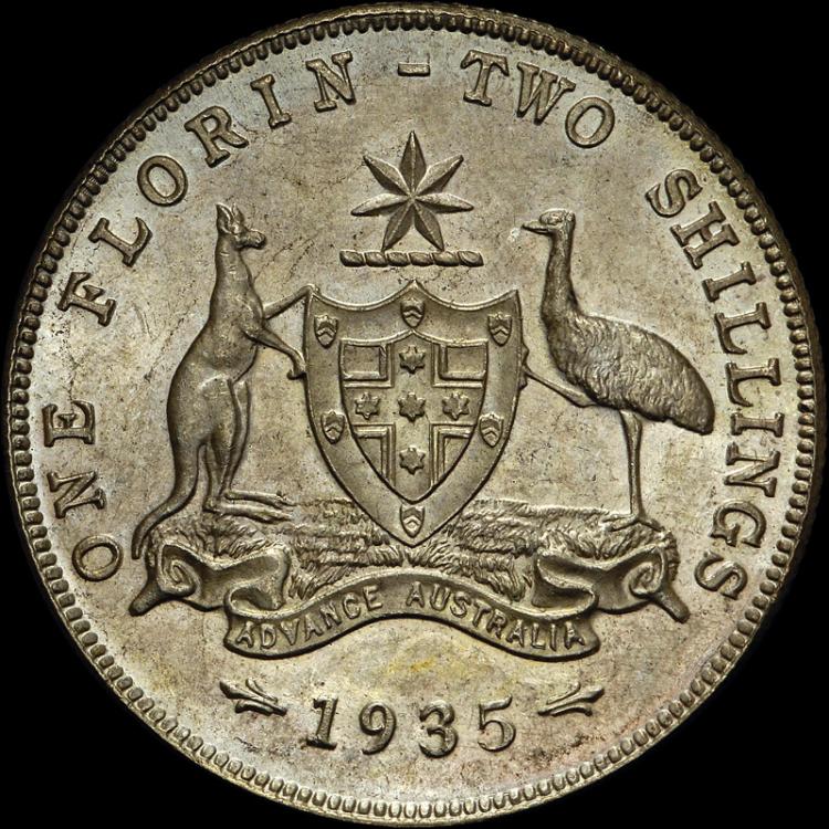 Australia 1935 Florin, PCGS... image