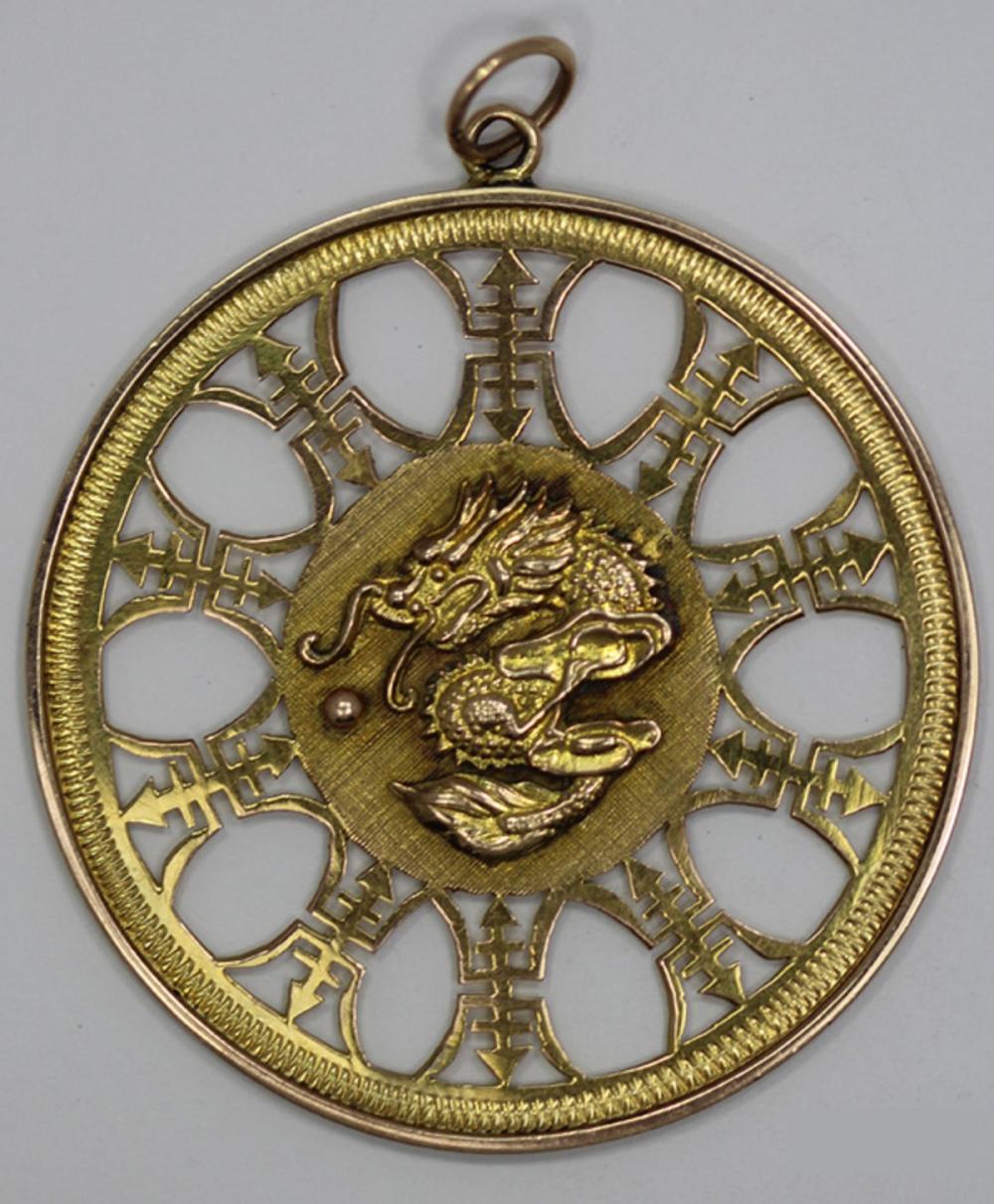 Chinese Gold Pendant in 9ct... image