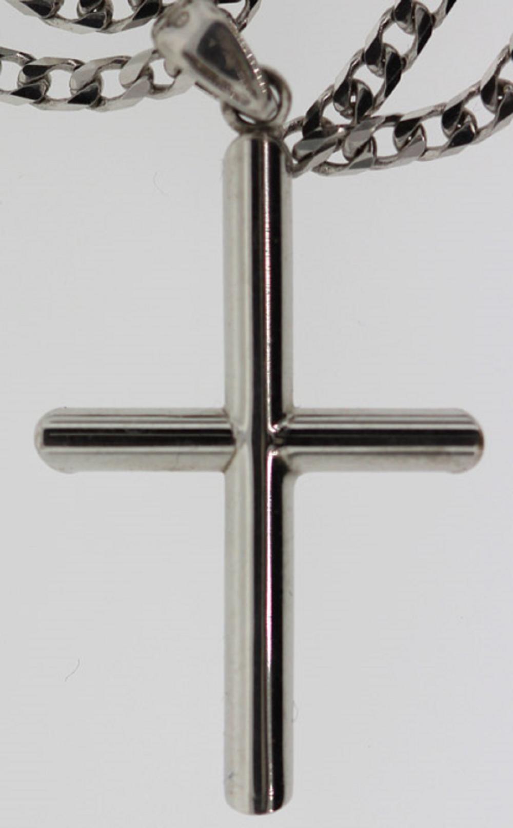 White Cross in 9ct White Go... image