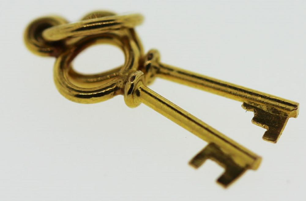 Gold Key Charms in 20ct Gol... image