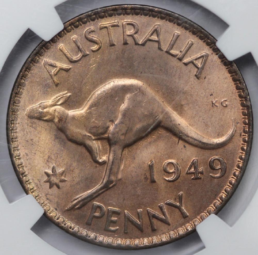 Australia. 1949 Penny, NGC ... image