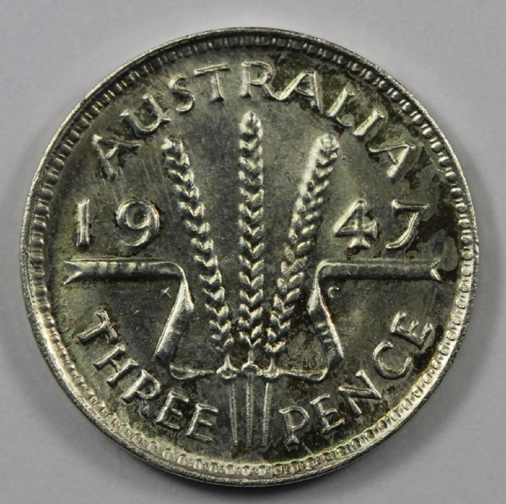 Australia. 1947 Threepence,... image