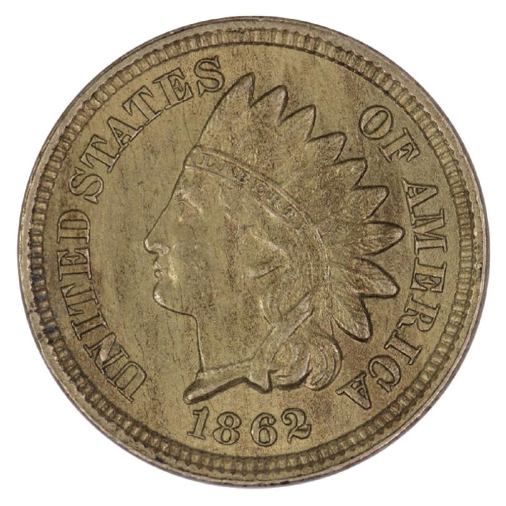 U.S.A. 1862 Cent, near Gem image