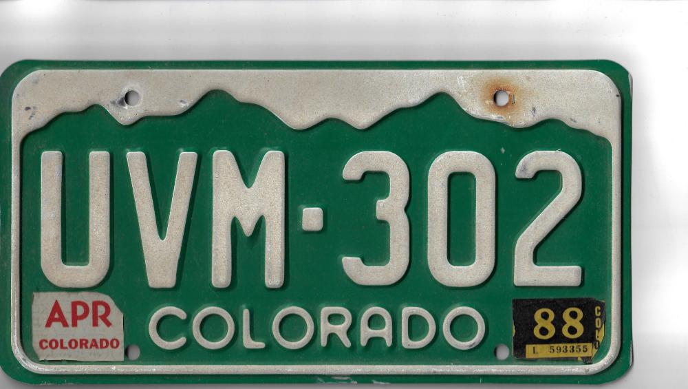 U.S.A. Colorado Car Number ... image