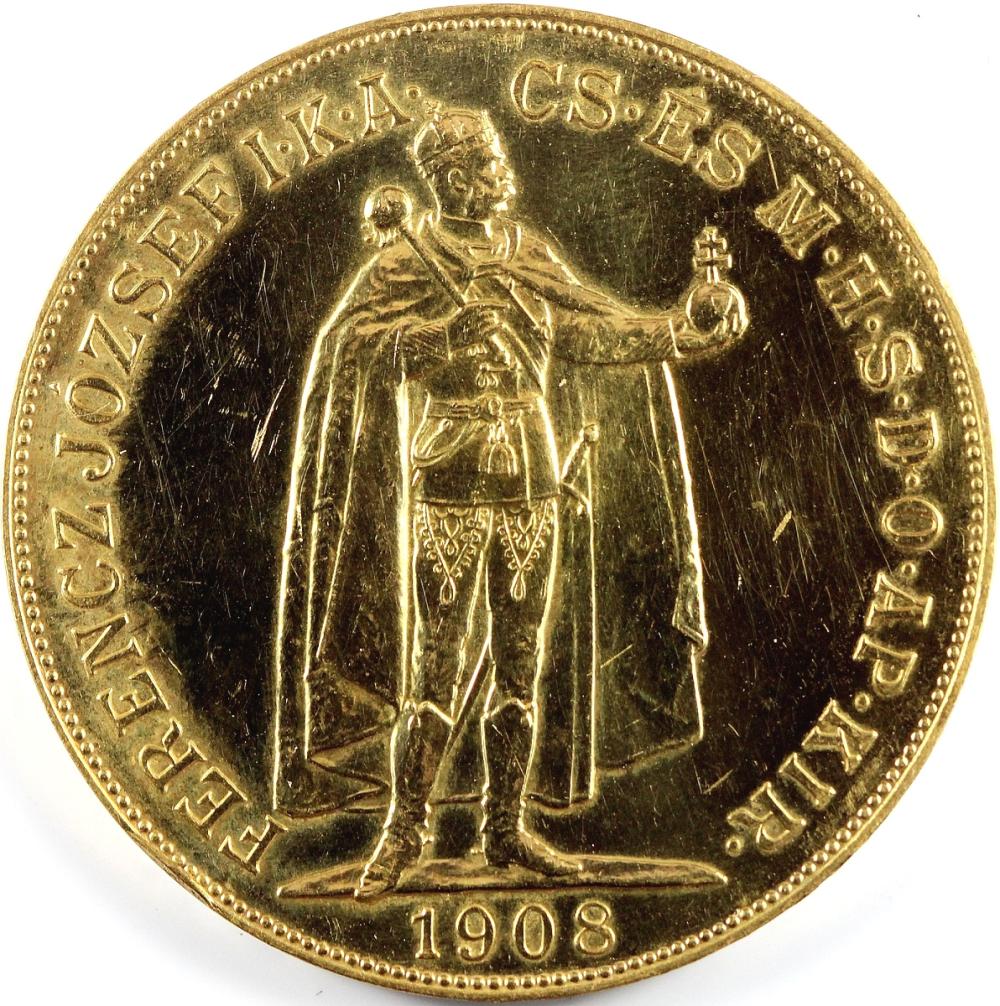 Hungary 1908 KB Gold (0.900... image