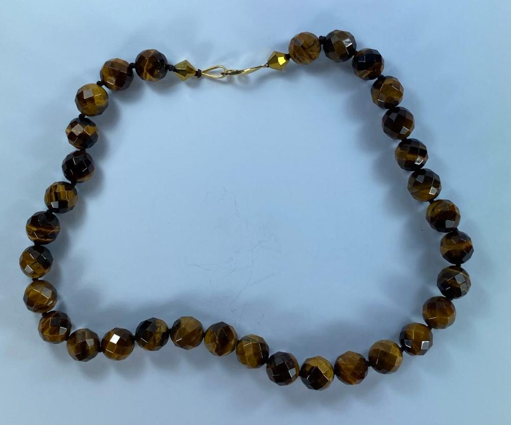 Natural Tiger's Eye Bead Ne... image