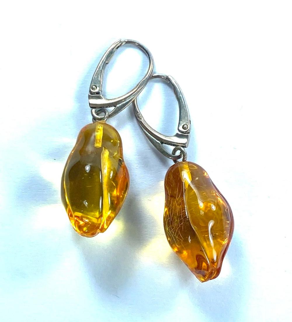 Continental Amber Drop Earr... image