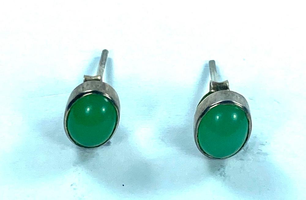 Chrysoprase Stud Earrings i... image