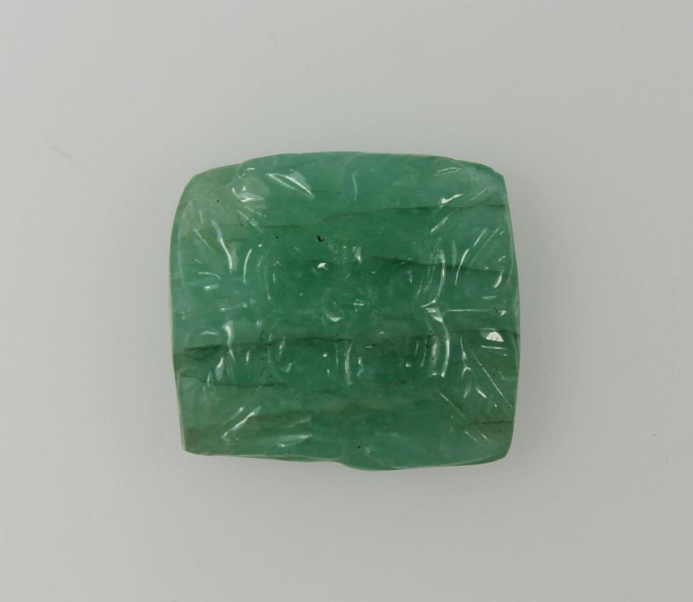 Carved Green Jade Square image