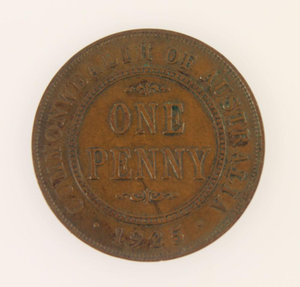 Australia 1925 Penny, good ... image