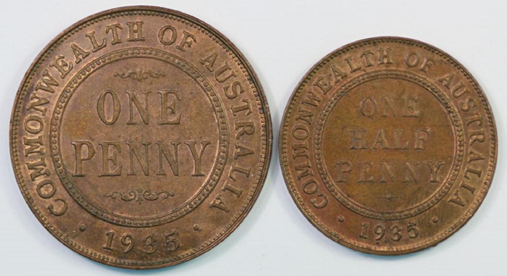 Australia 1935 Halfpenny & ... image