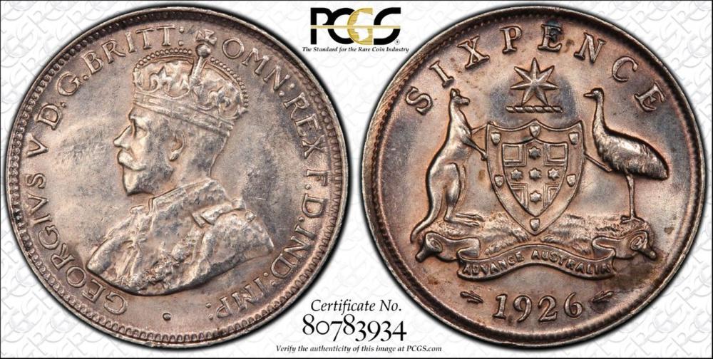 Australia 1926 Sixpence wit... image