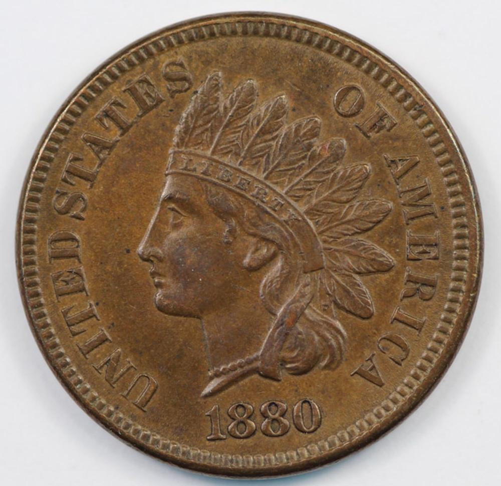 U.S.A. 1880 Cent, Brown Cho... image