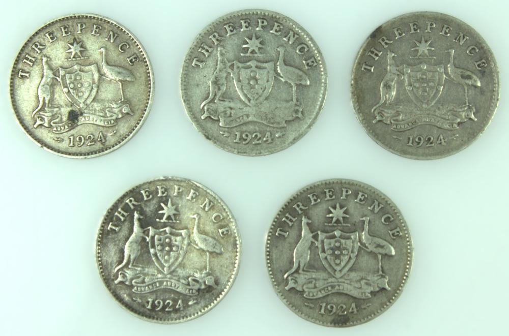 Australia 1924 Threepence, ... image