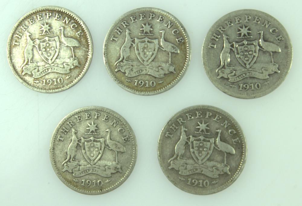 Australia 1910 Threepences,... image