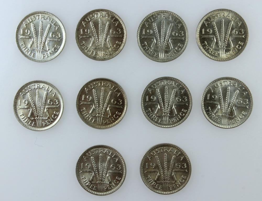 Australia 1963 Threepences,... image