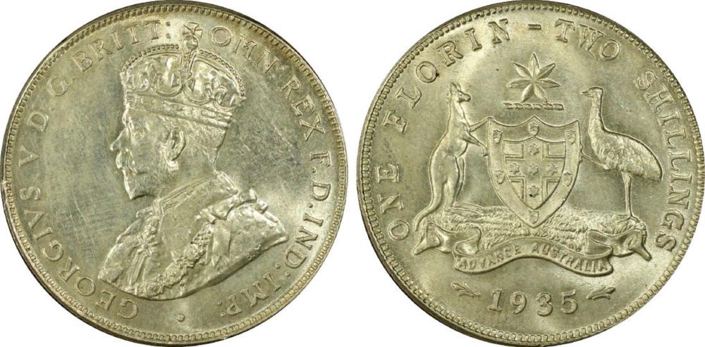 Australia 1935 Florin, PCGS... image